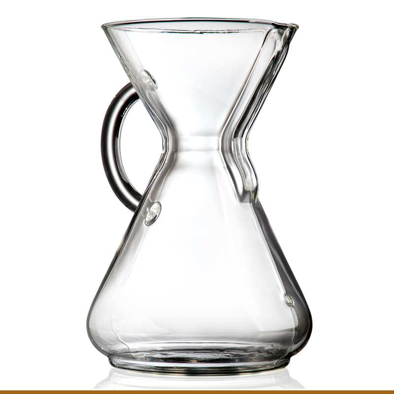 Chemex Glass Handle Series Coffee Makers 3 , 6, 8, 10 Cup T.M. Ward Coffee Company