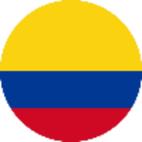 Flag of Colombia with a yellow top, blue middle, and red bottom section on a white background.