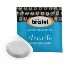 Bristot Espresso Decaf Pods 2, 4, 6 Case 150 ct Decaf T.M. Ward Coffee Company