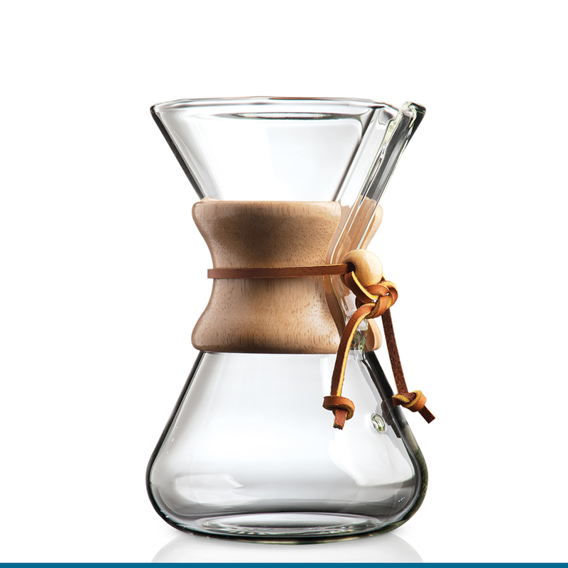 Chemex Handblown Coffee Makers 3, 5, 8, 13 Cup T.M. Ward Coffee Company